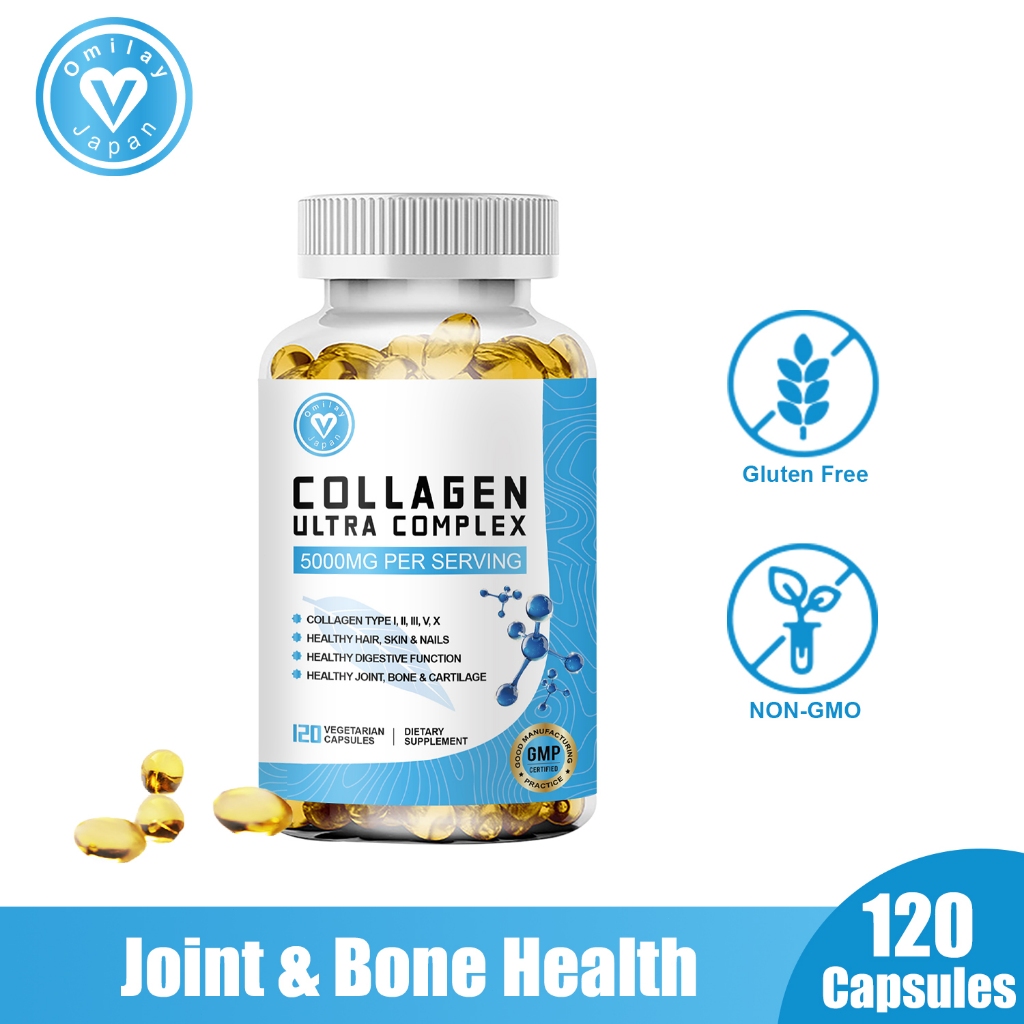 Omialy Collagen Suplemen for Healthy Joint Bone Cartilage Collagen Pemutih Badan Collagen 120 PCS