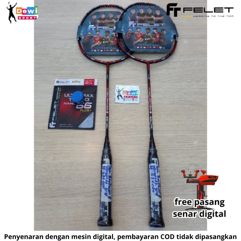 New Raket Badminton FELET TJ TECH RAYTHEON 8 MASTER