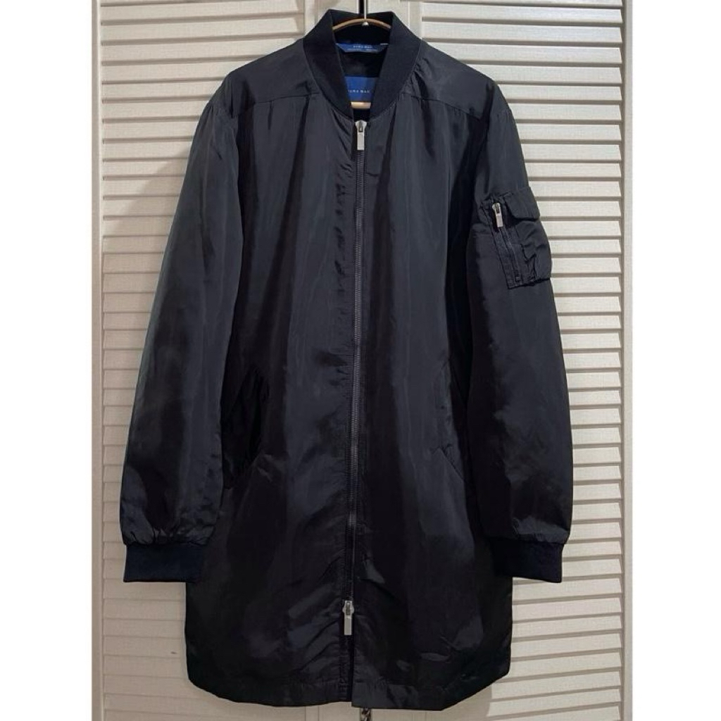Brand New - Zara Man - Water Repellent Technical Coat - Black - Size S fit M