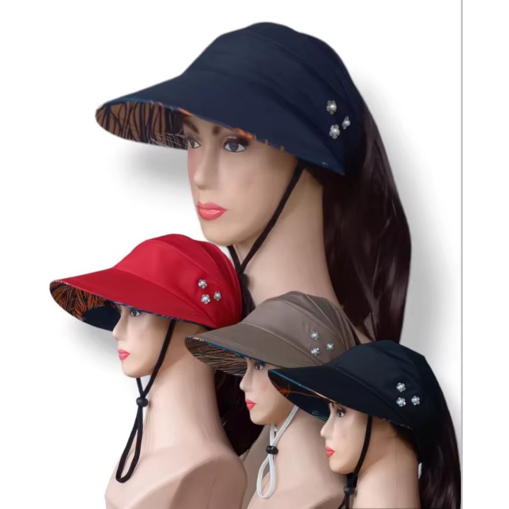 topi visors sport capa untuk wanita dewasa anti uv | topi wanita