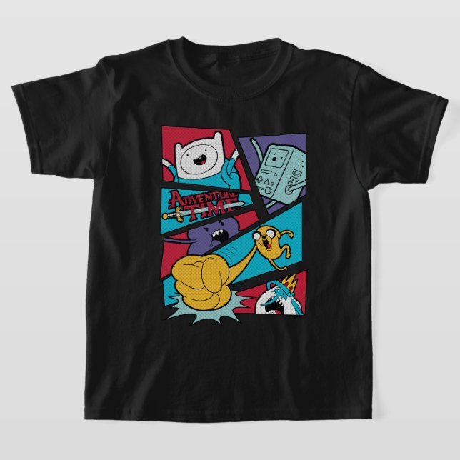 Kaos Adventure Time Action Panel Graphic T-Shirt