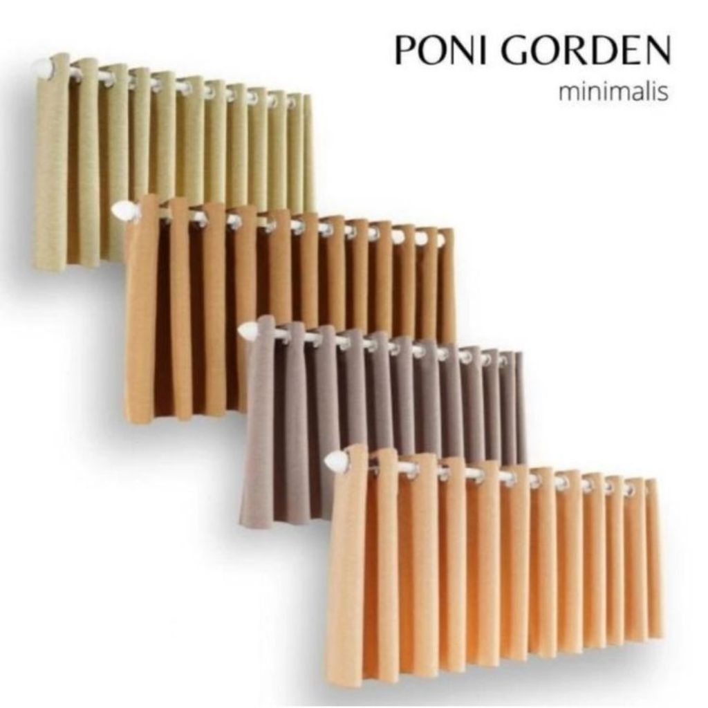 poni gorden blackout tebal polos minimalis
