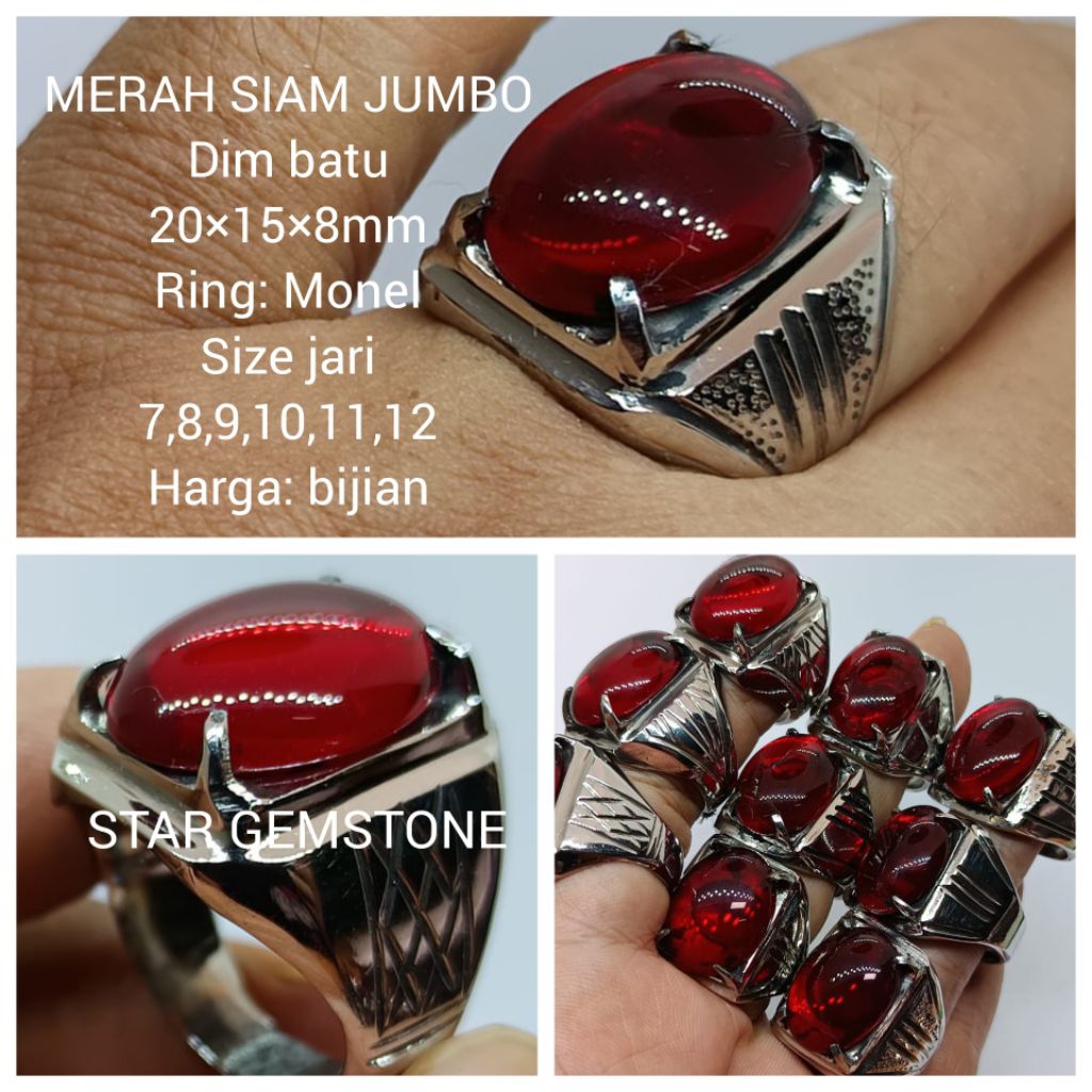 CINCIN STAINLES BATU MERAH SIAM BANGKOK JUMBO D20
