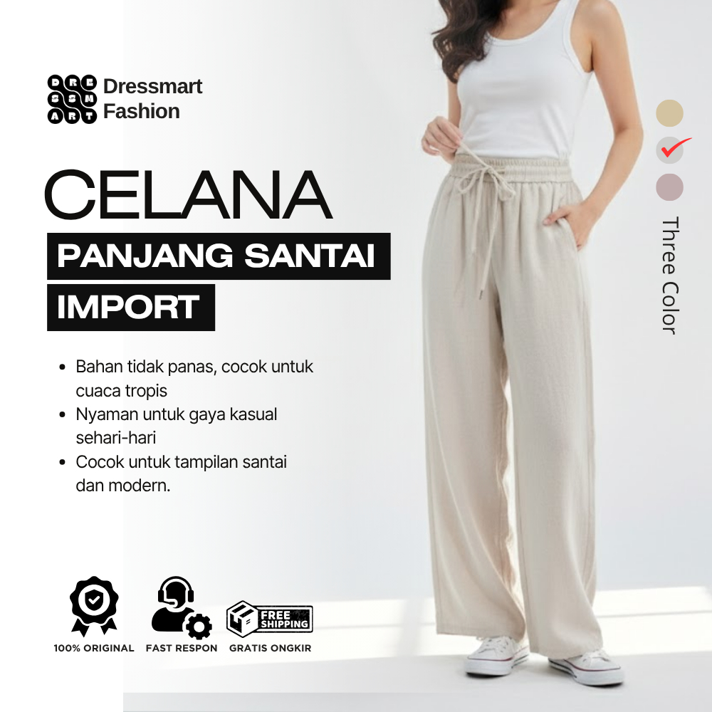 Dressmart - CELANA PANJANG SANTAI IMPORT / Celana panjang wanita santai import