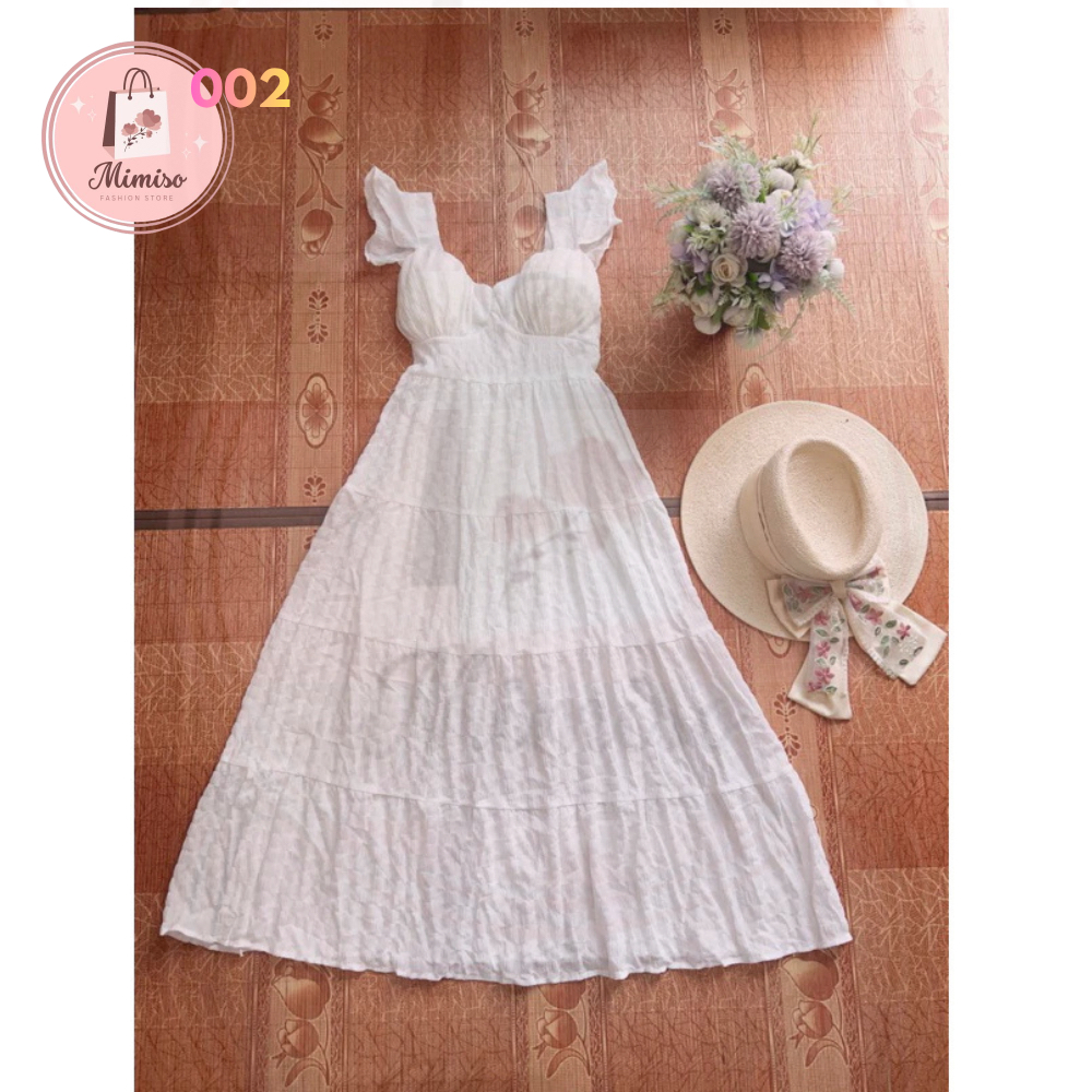 MIMISO 002 | DRESS PANTAI BAJU PESTA ELEGANT SANTAI MEWAH CUP BRA - BKK
