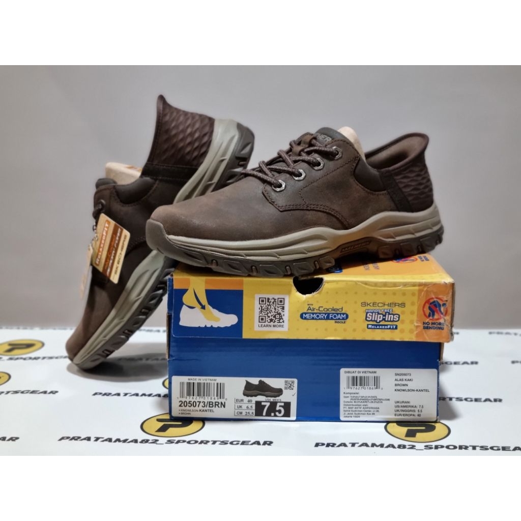 SIZE 40 ( 25.5 CM ) - ORIGINAL ASLI SKECHERS SLIP-INS KNOWLSON KANTEL ON SEPATU PRIA KERJA FORMAL KE