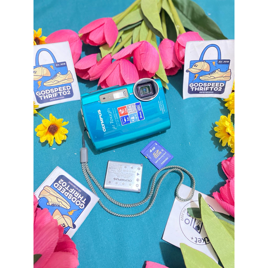 Camera Digital Olympus Stylus Tough 3000 Turquoise Blue series 12.1 MegaPixels 3.6x Optical Zoom
