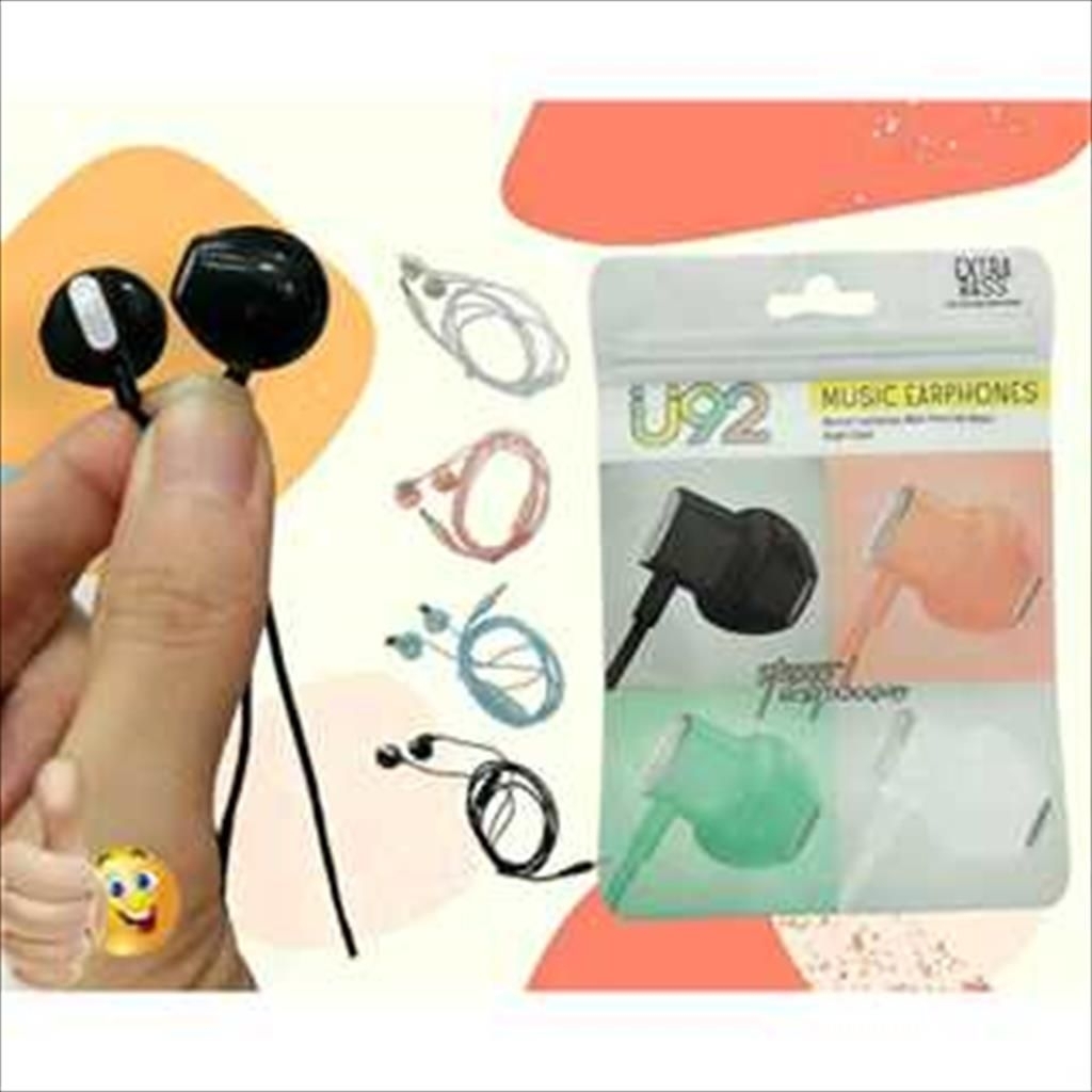 Headset U92 MACARON + Mic EXTRA BASS STEREO HF Universal