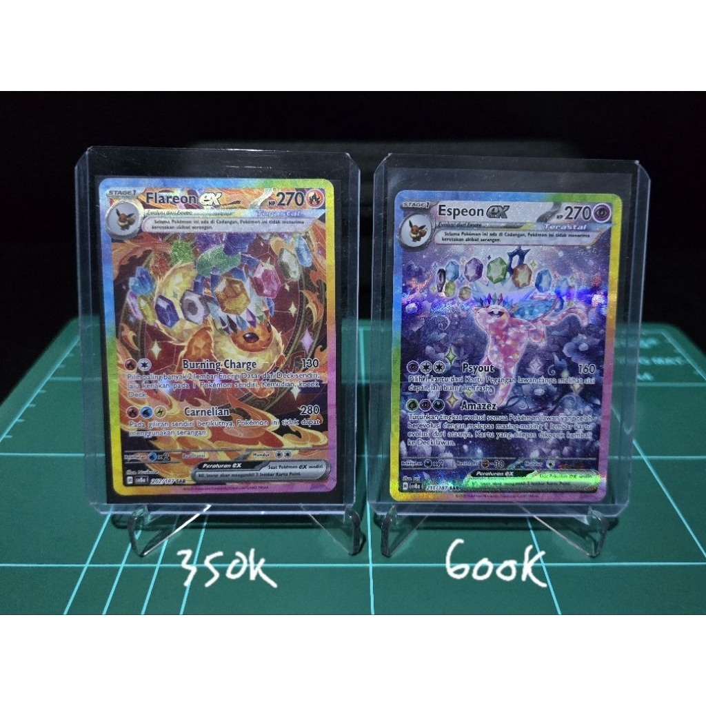 Flareon ex SAR & Espeon ex SAR Pokemon TCG Indonesia