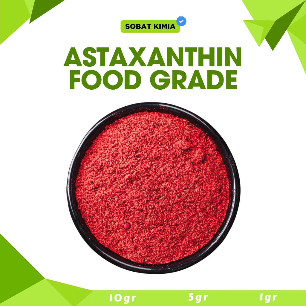 Astaxanthin Powder Murni 10gr Bubuk Antioksidan Alami Astasantin Haematococcus Pluvialis Food Grade