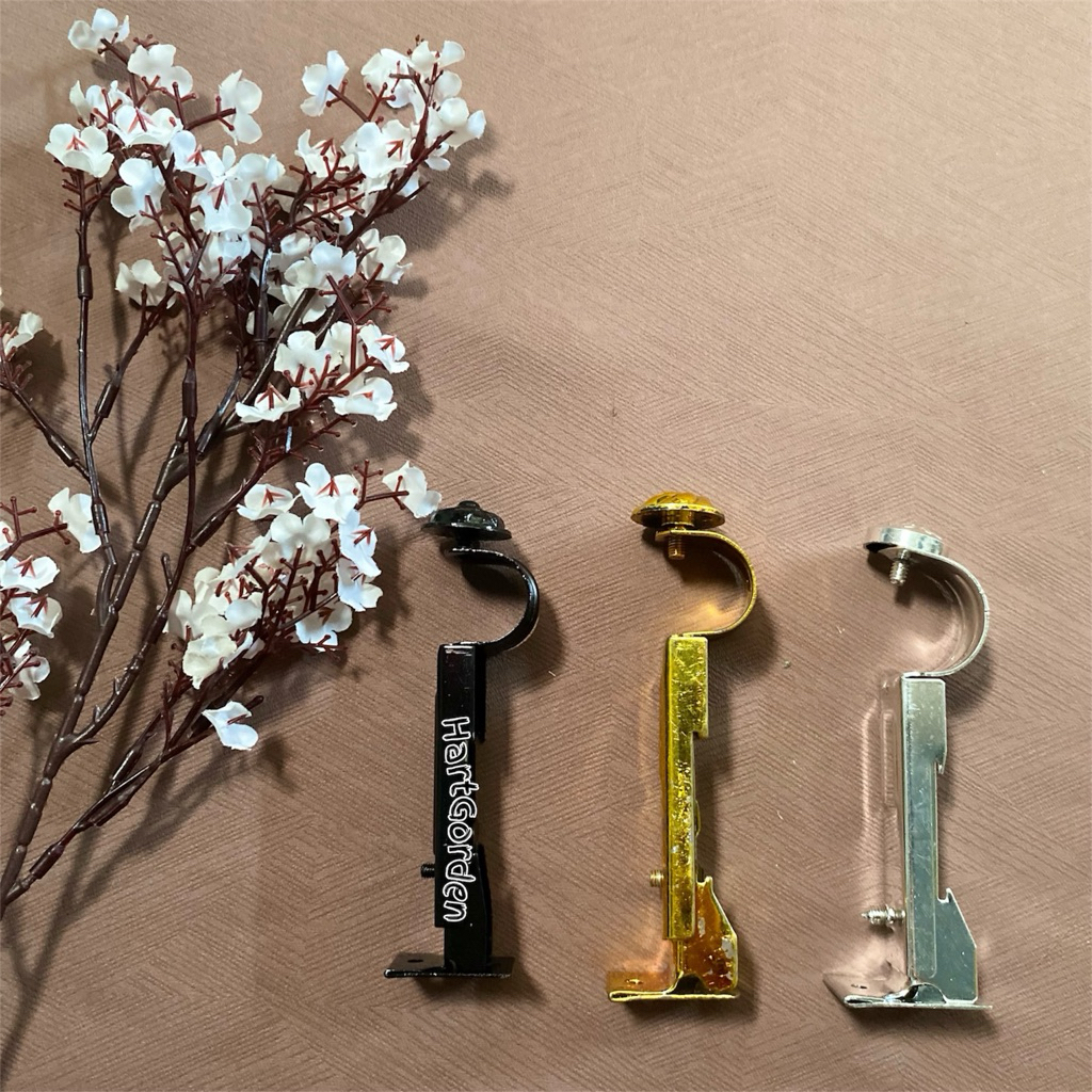 Bracket Kaki Rollet Tebal Rel Tiang Gorden Penyangga Besi