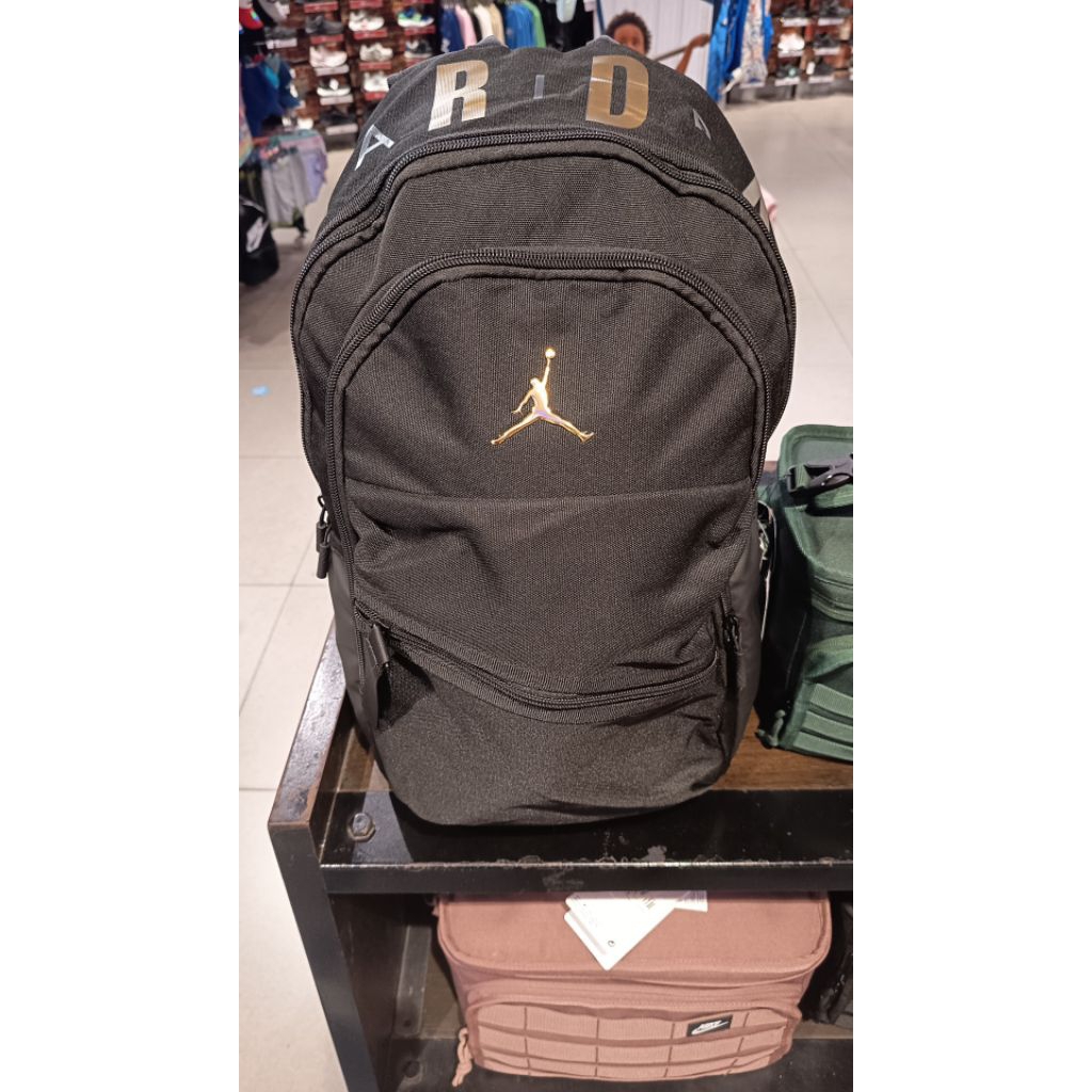 air jordan bagpack black university gold