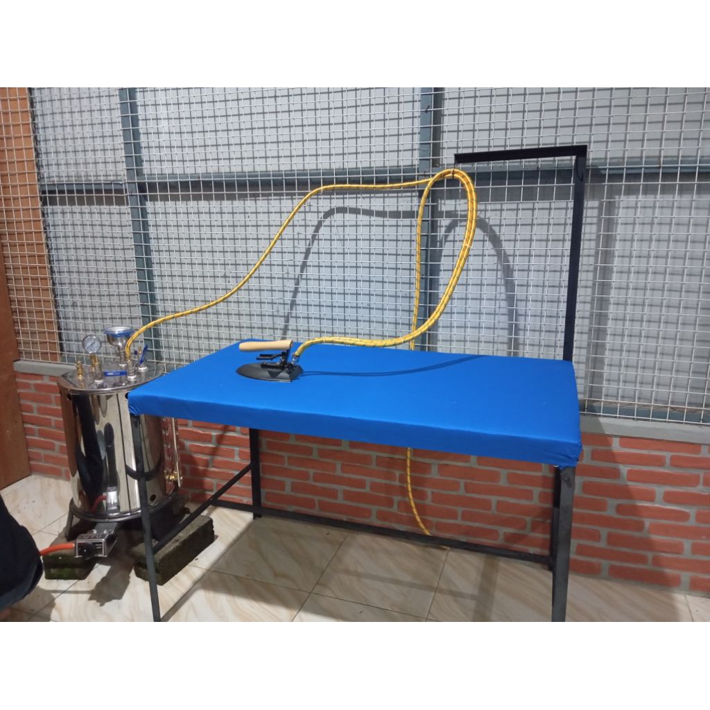 Paket Setrika Uap + meja setrika uap boiler gas laundry