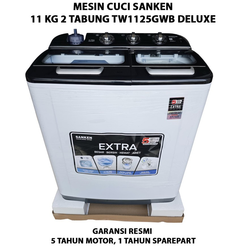SANKEN MESIN CUCI 2 Tabung 10 Kg - (TW-1125GWB)