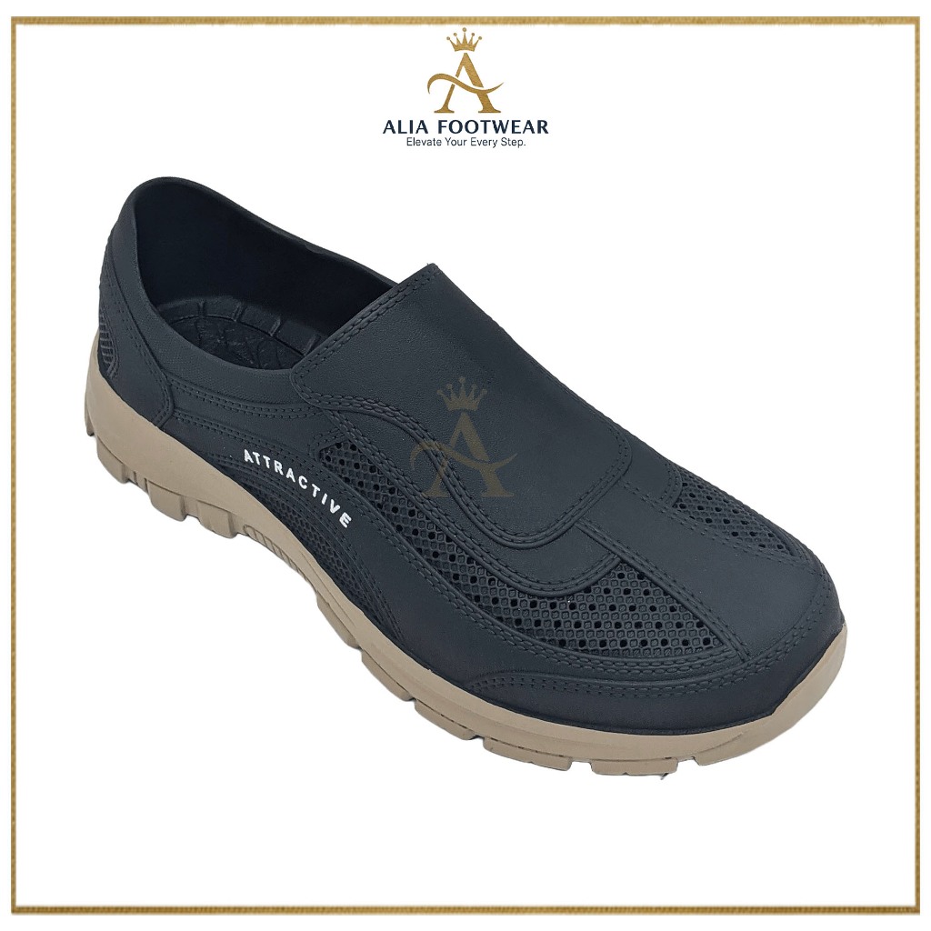 Alia Footwear - Sepatu Slip On Semi Formal Uk 39 - 44 / Sepatu Kerja Simple Anti Slip / Sepatu Pria 
