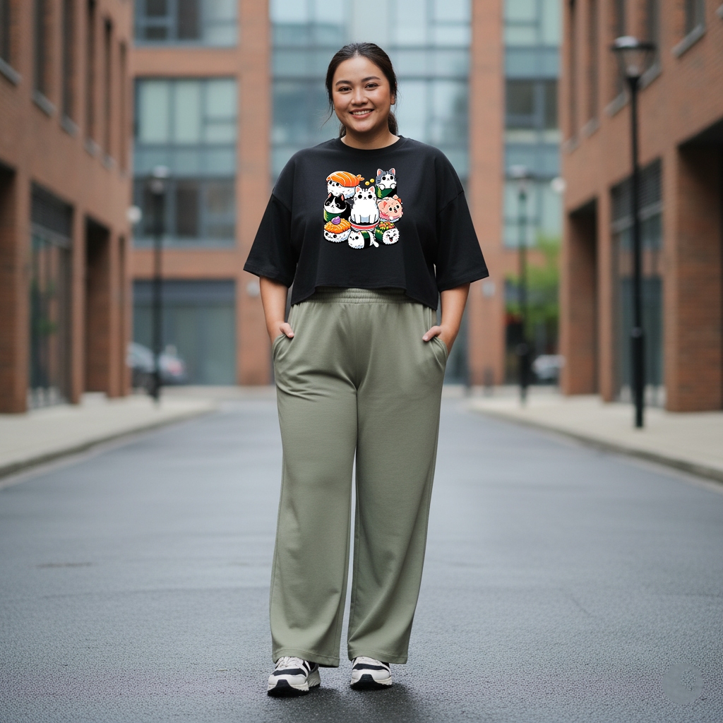 Atasan Croptop Super Jumbo Sushi Kaos Crop Ld 160 150 140 130 120