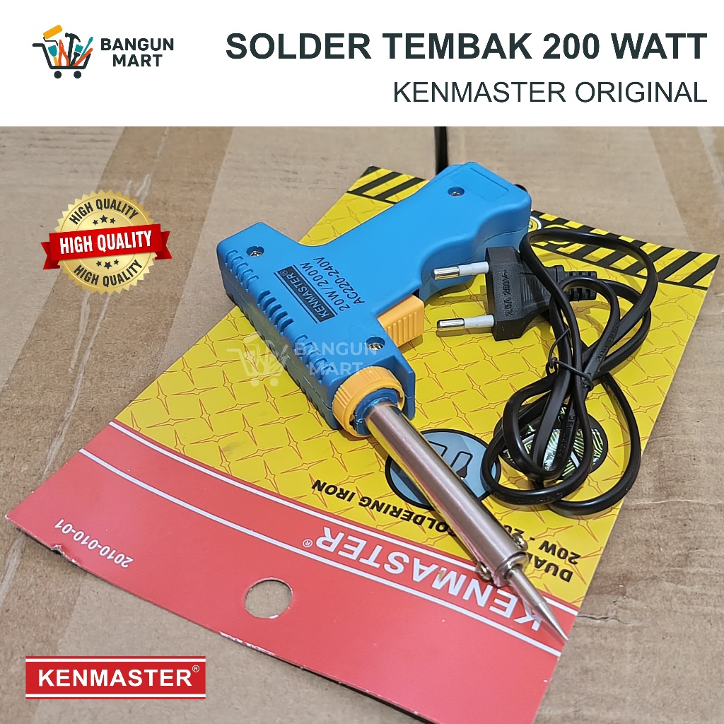 Kenmaster Dual Heat Soldering Iron - Alat Solder Pistol Tembak 20V-200W Termurah Berkualitas Kenmast