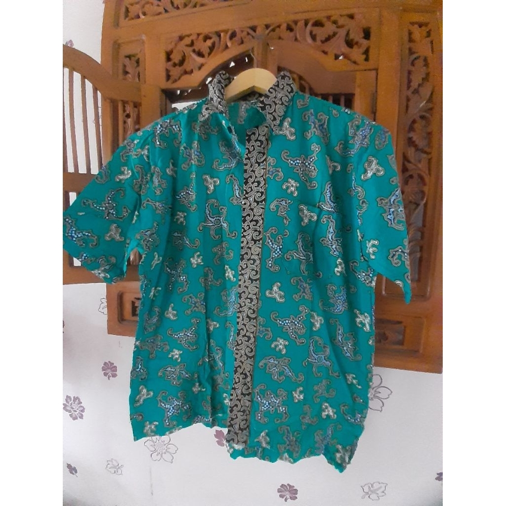 Baju Batik Pria Preloved Second Branded 'NONAS BATIK' ( LD 115 P 68 )