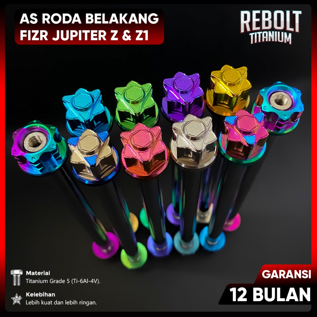AS Roda Belakang Probolt Titanium FIZR Jupiter Z & Z1 Grade 5 REBOLT Titanium