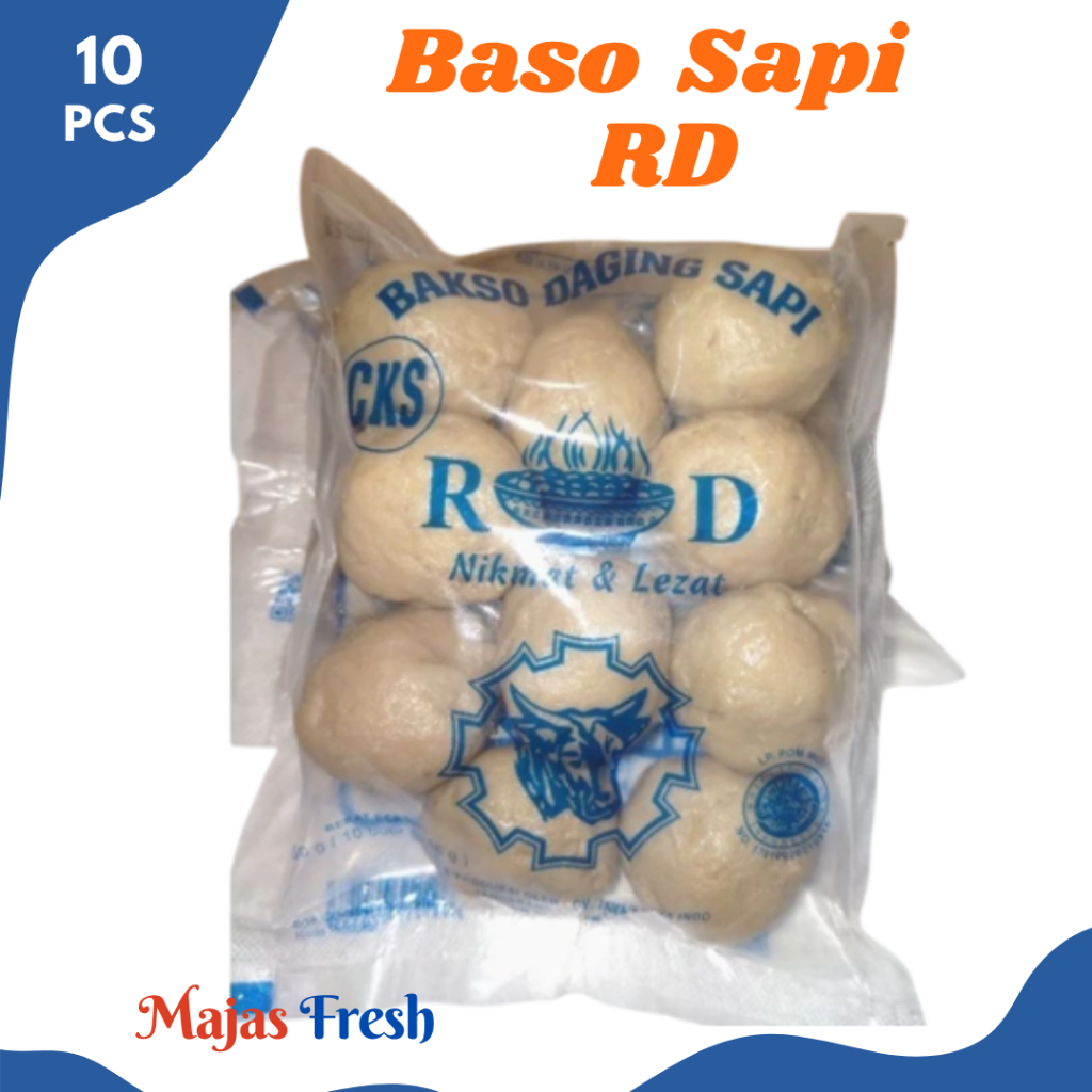 BAKSO SAPI RD Segar - Baso Daging Sapi Super RD Fresh | 150gr - Isi 10 Pcs [ Harga Per BKS ]