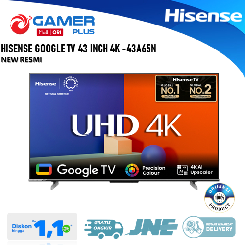 HISENSE GOOGLE TV 43 INCH 4K -43A65N