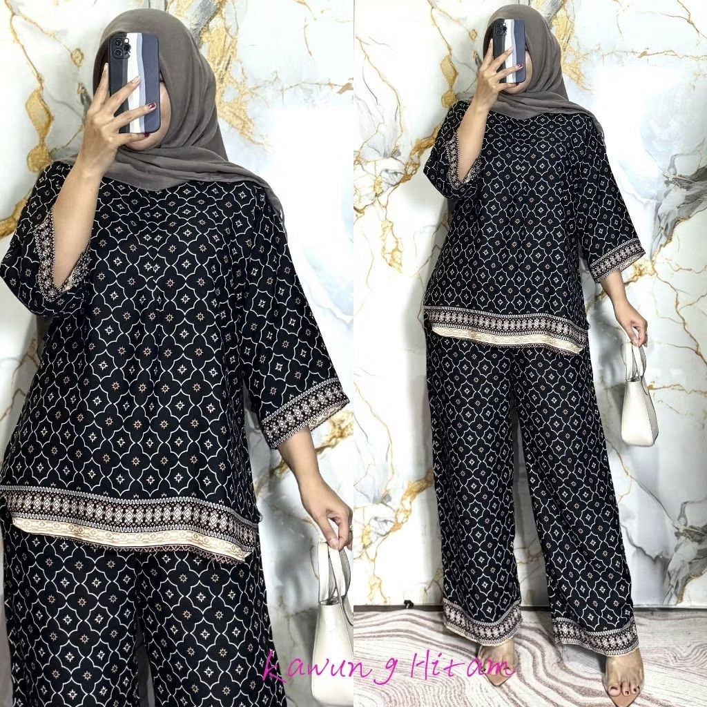 ONE SET WANITA KEKINIAN SETELAN WANITA KEKINIAN ONE SET WANITA JUMBO