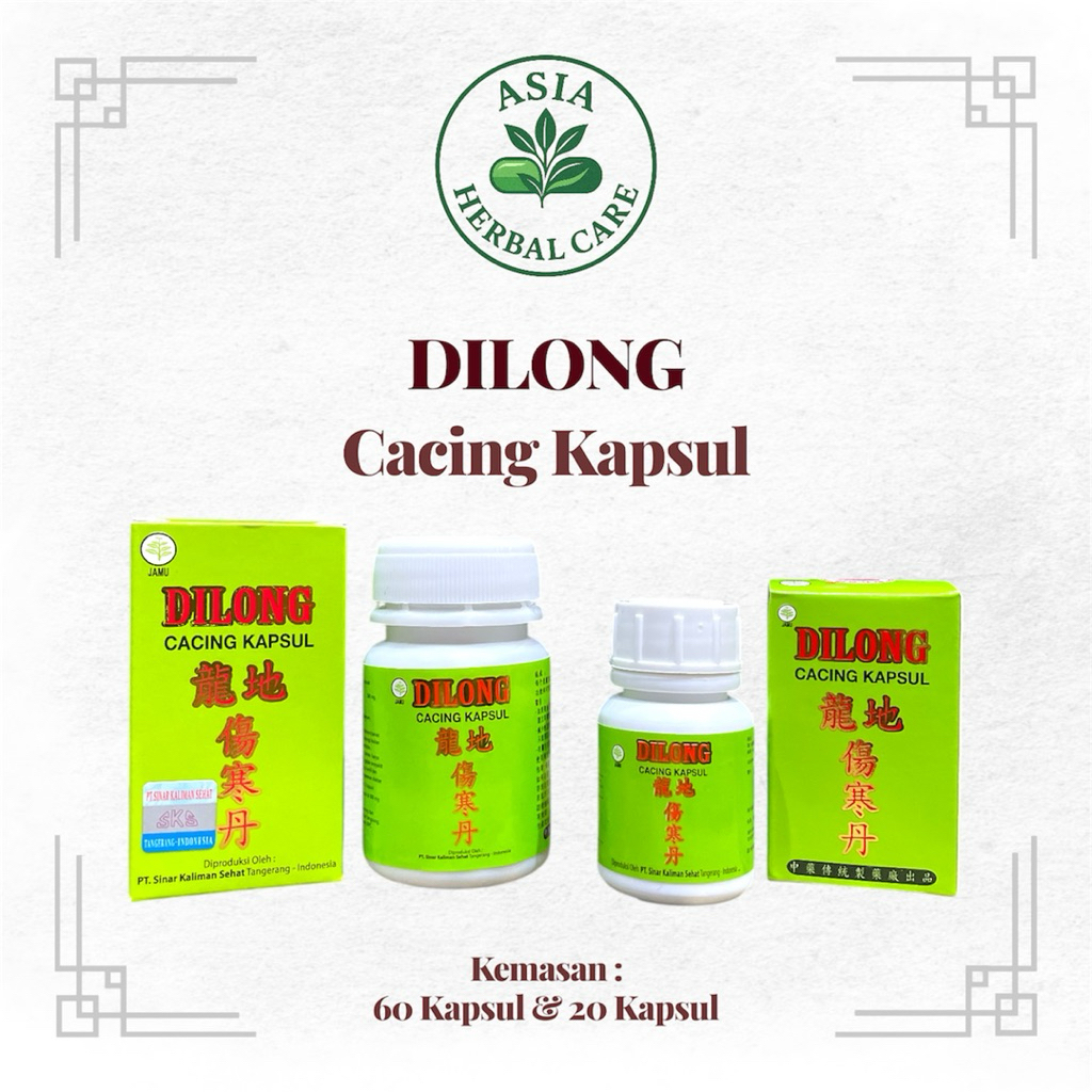 Dilong Cacing Kapsul Untuk Tipus / Demam Isi 20 Kapsul & 60 Kapsul