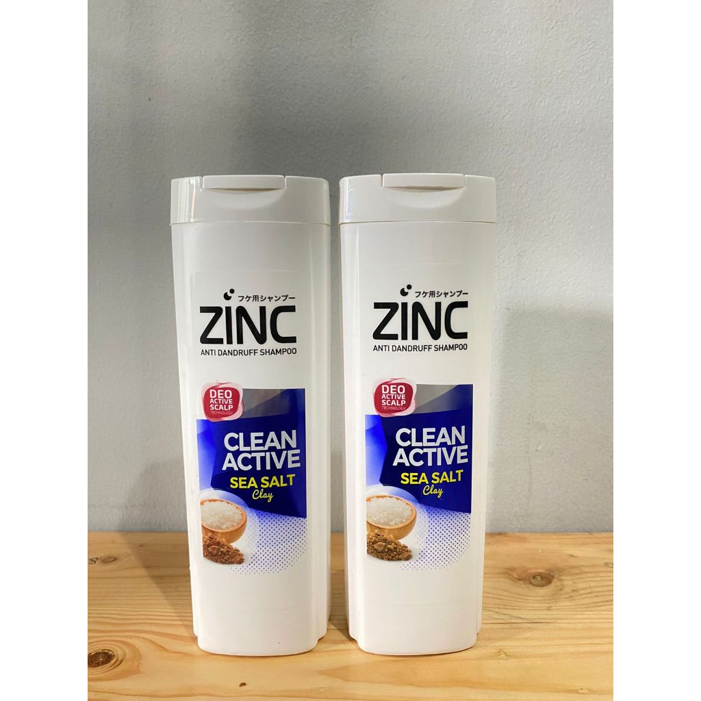 ZINC SHAMPOO 340ML CLEAN ACTIVE - SHAMPO ZINC BOTOL BIRU 340 ML