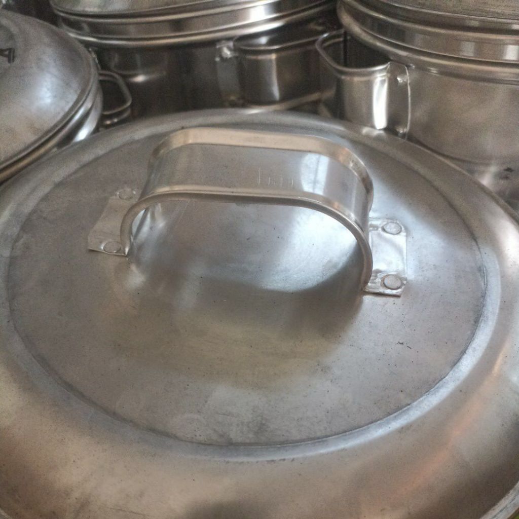 tutup dandang bakso bahan stainless atau aluminium
