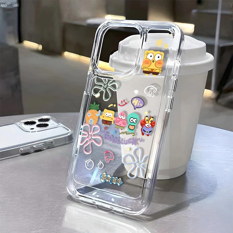 Casing Transparan Kartun Spongebob Clear case untuk Realme C21 C21Y C25Y C30 C31 C35  B059