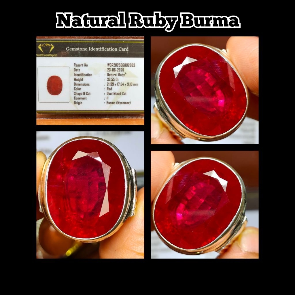 CINCIN BATU PERMATA RUBY BURMA JUMBO