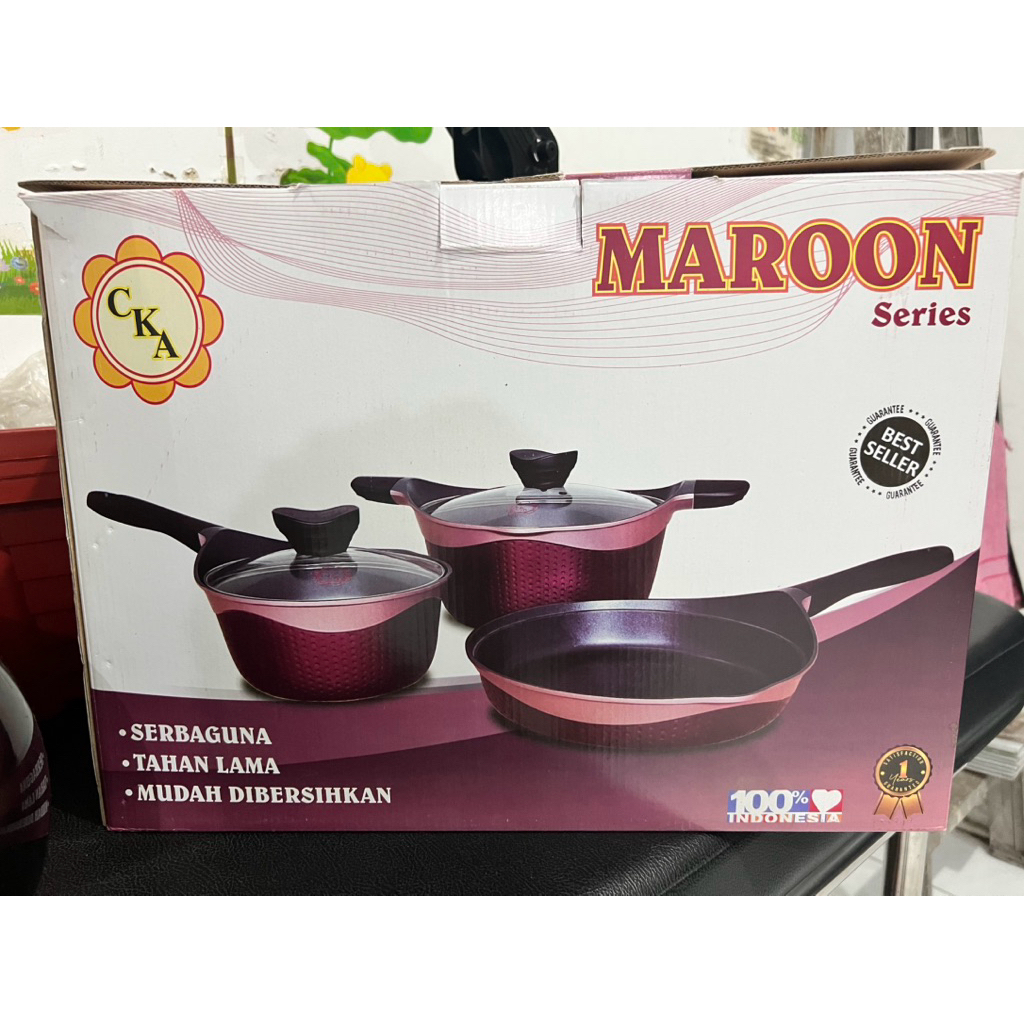 CKA maroon series peralatan set dapur