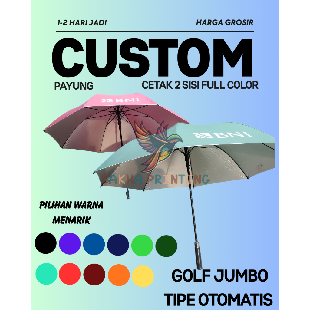 Payung Custom/Payung Lipat Custom/Payung Lipat/Payung Golf Custom/Payung Golf Anti UV/Payung Golf UV