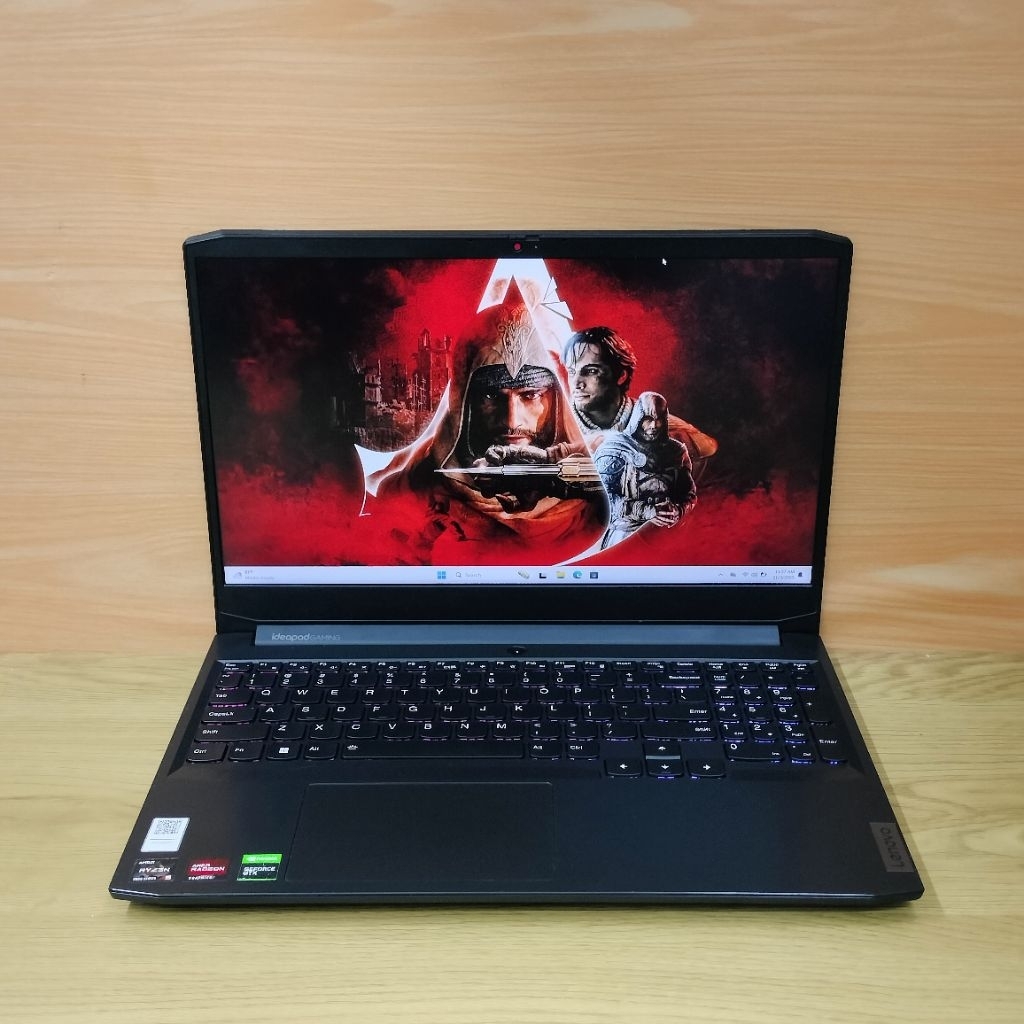 laptop Lenovo ideapad gaming 3 amd ryzen 5-5600H nvidia geforce gtx 1650 ram 16gb/ssd 512gb fhd ips 