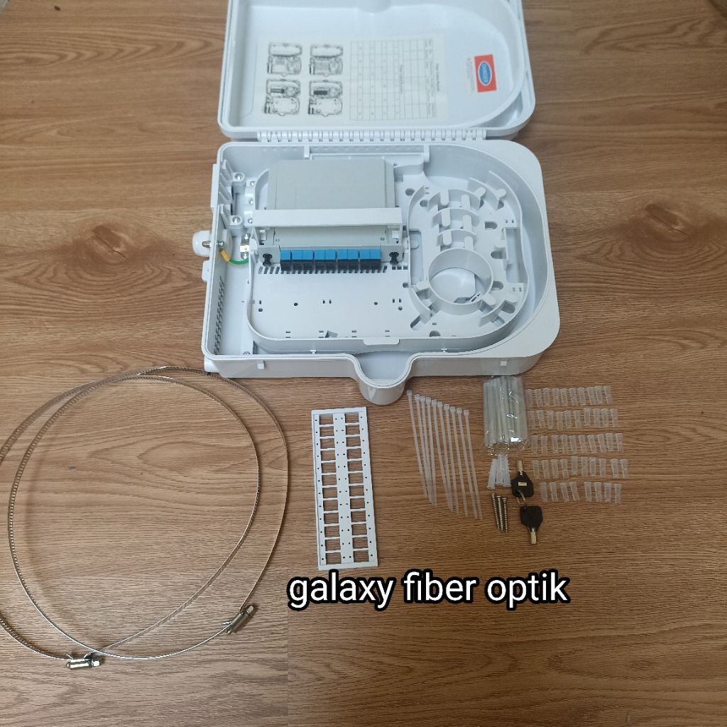 odp 24 core lengkap spliter box 1:8 / odp 24 core box / box odp 24 core lengkap / odp 24 core