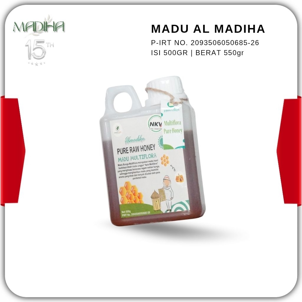 MADU AL MADIHA PURE RAW HONEY MULTIFLORA Madu Murni Mentah Seribu Bunga untuk Imunitas & Stamina