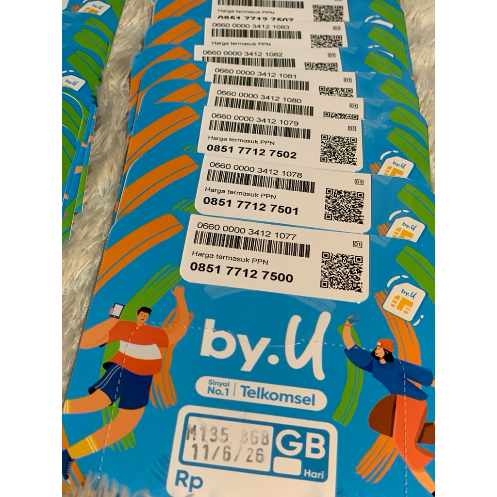 Perdana ByU simcard ByU nomor pilihan bonus quota 3GB bonus sticker hp