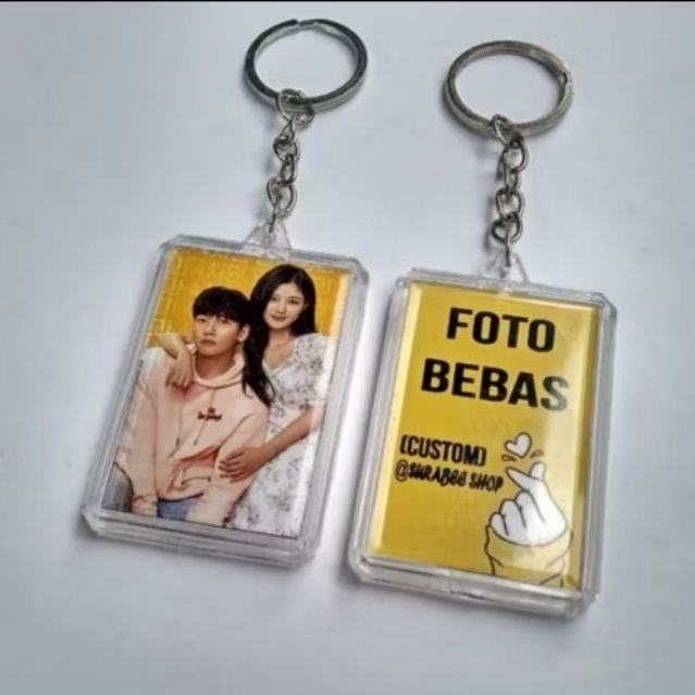 Gantungan kunci akrilik custom foto sendiri gantungan kunci custom foto gantungan kunci foto keychai