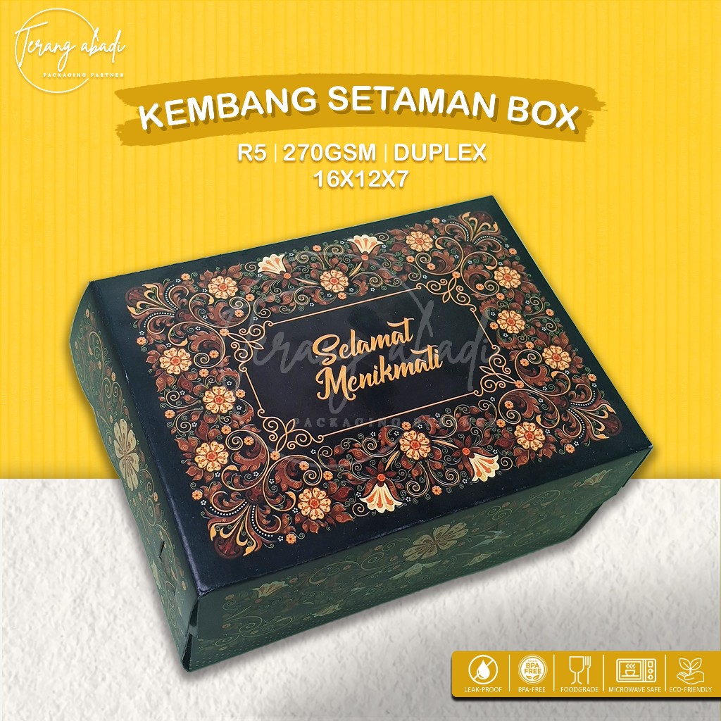 Dus R5 Kembang Setaman/ Dus Kue 16 x 12 x 7/Dus Snack Ultah/Dus Roti Kue/Dus Kue Hajatan/Dus Kue Mot