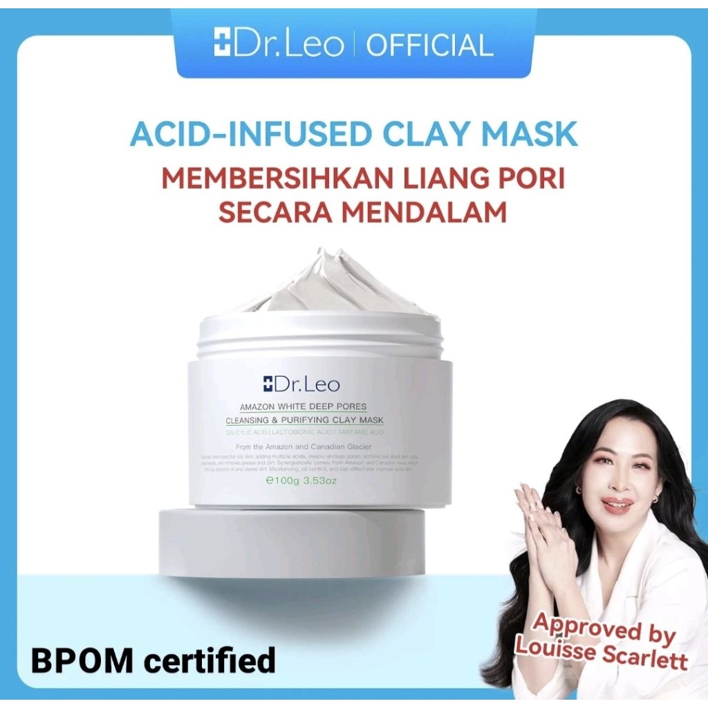 Dr.Leo Clay Mask oil
control mask Pembersih Pori-Pori 100g