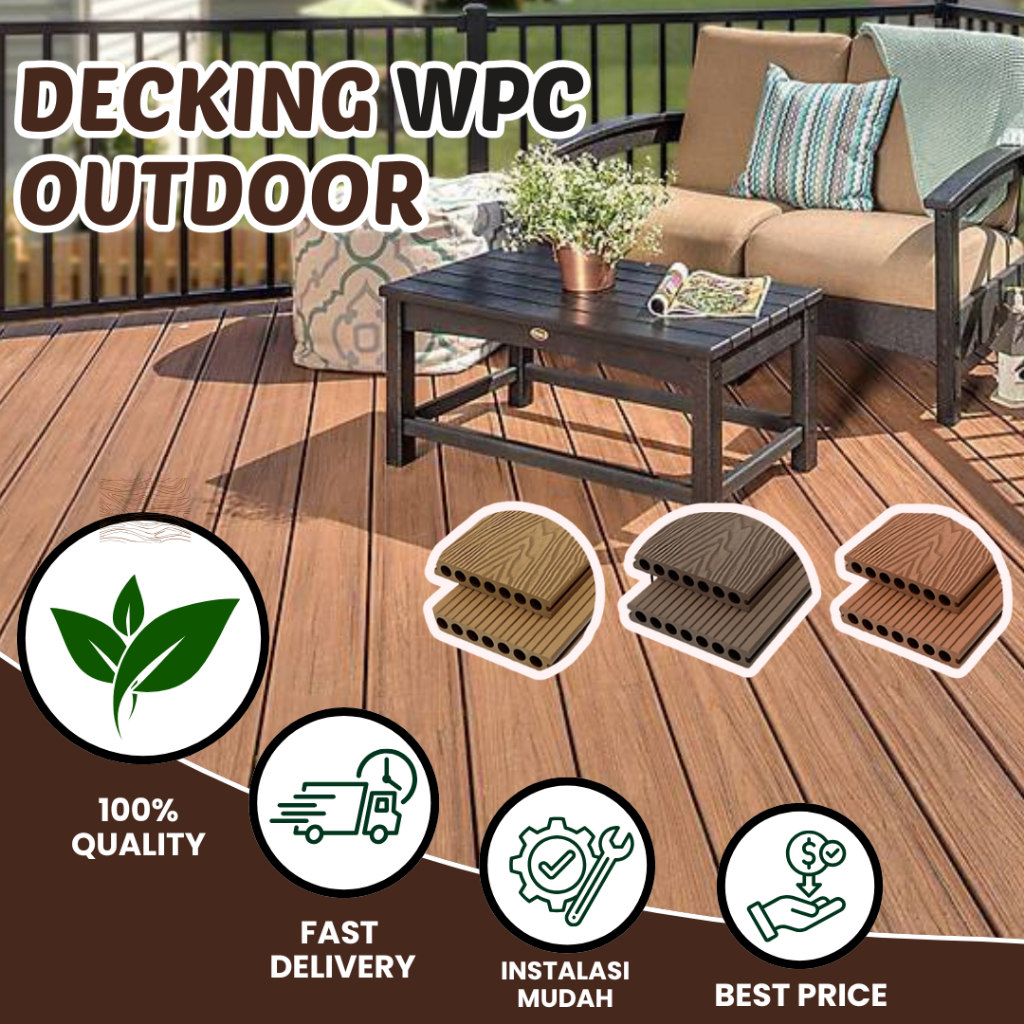 WPC Decking Outdoor  / Decking WPC Outdoor / Deck Lantai Outdoor