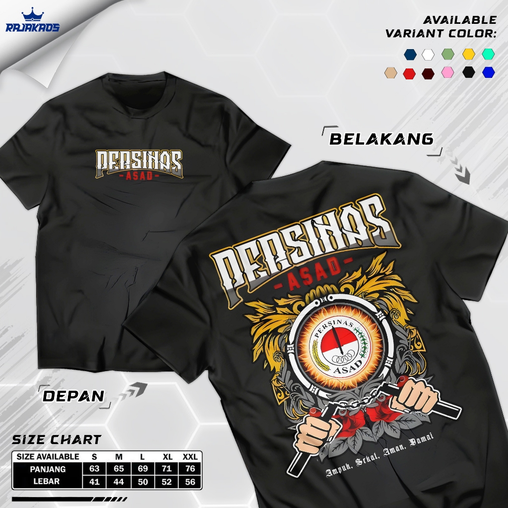 Raja Kaos Pria Persinas Asad | Kaos Distro Pria Keren | Baju Kaos Pria Dan Wanita Dewasa | Kaos Kece