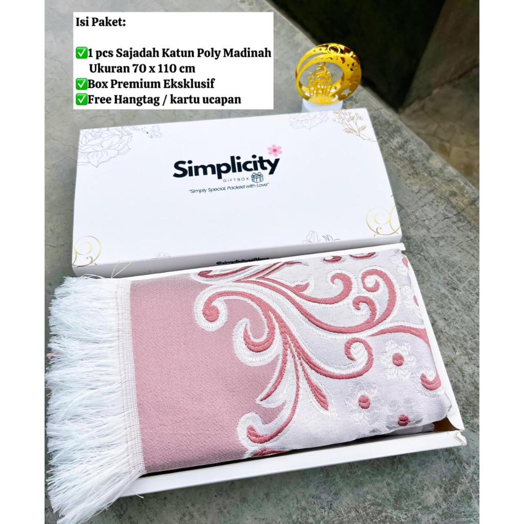 Hampers Sajadah Turkiye Kado Sajadah Cantik dalam Box Eksklusif Souvenir Umroh Haji Pengajian Lebara
