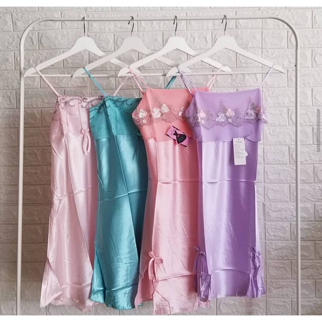 Lingerie Satin / daster tali satu/ Lingerie tali satu