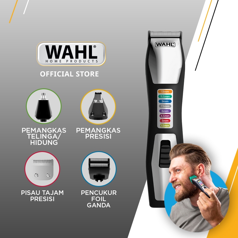 Wahl Color Trim Groomsman - Home Grooming, Alat Pencukur Kumis dan Jenggot, Mesin Pemotong Kumis dan