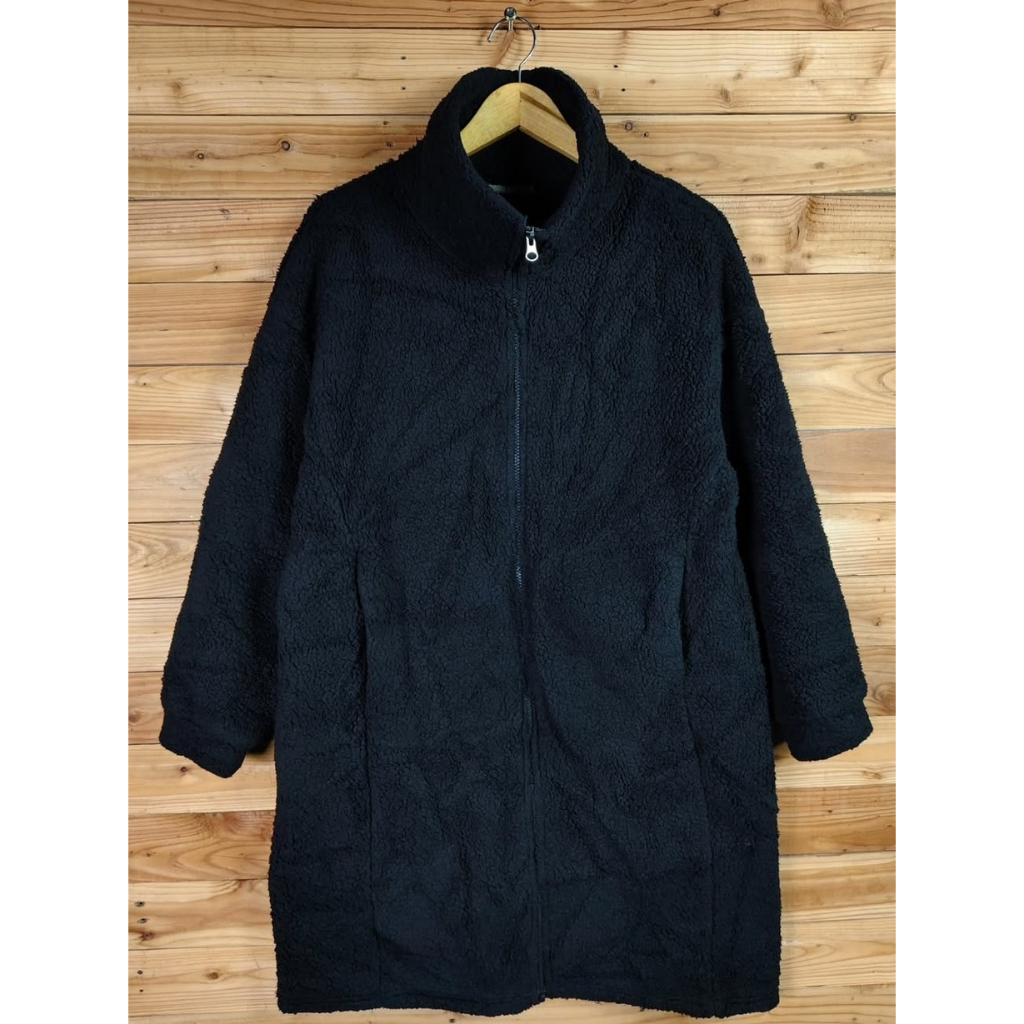 JACKET WANITA STL LONG COAT SHERPA FLEECE JACKET LD 114