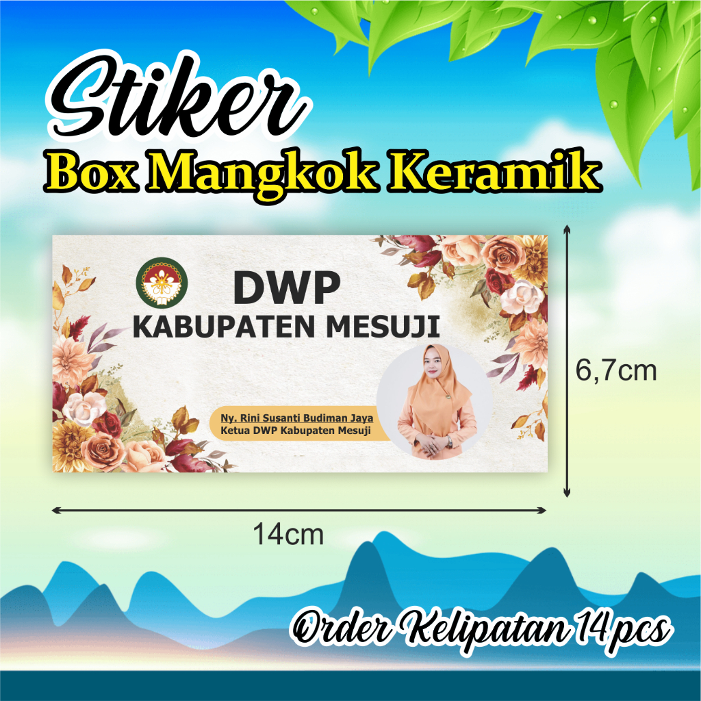 Stiker box mangkok twotone (mangkok keramik)