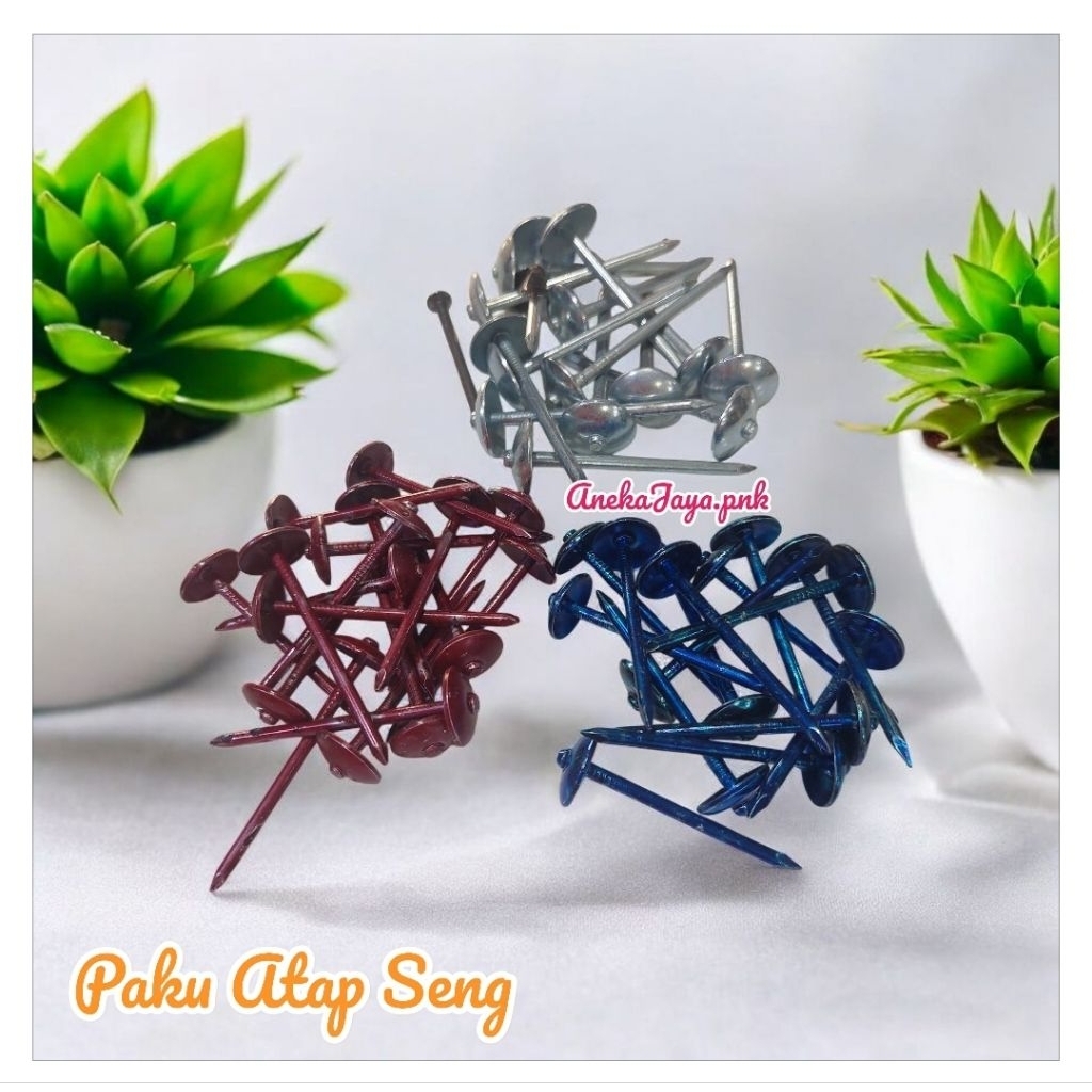 Paku atap seng / Payung Biasa Merah Maroon Biru