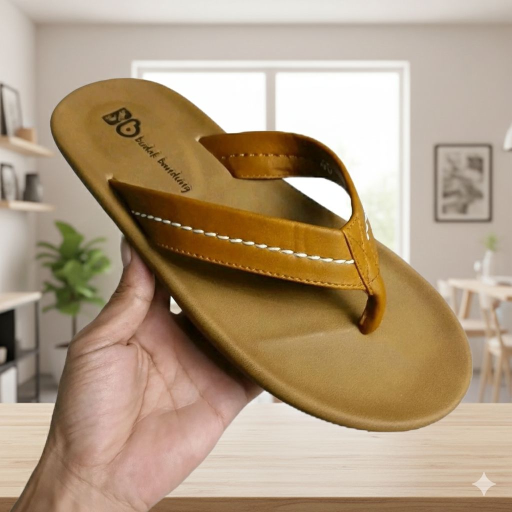Sandal Kulit Pria Budak Bandung – Sandal Jepit Elegan Nyaman Dipakai