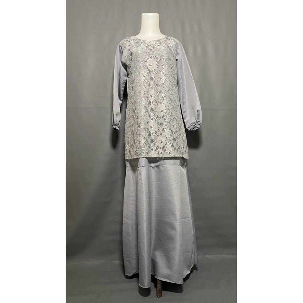 Gamis Pesta Brokat Layer | Long Dress Kondangan Kebaya Modern